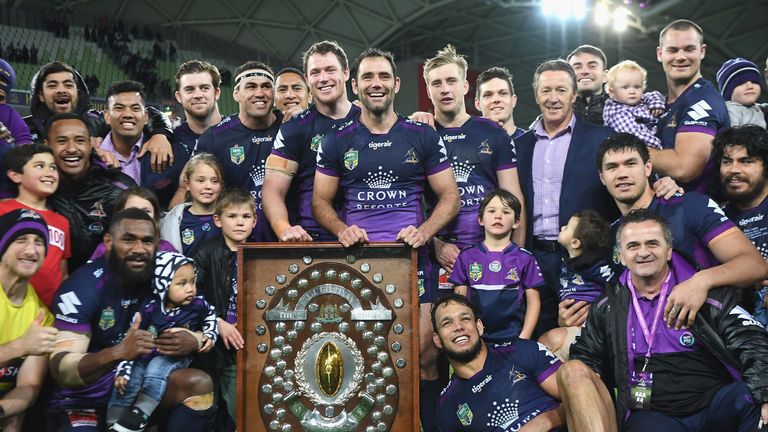 Melbourne Storm with the JJ Giltinan Shield