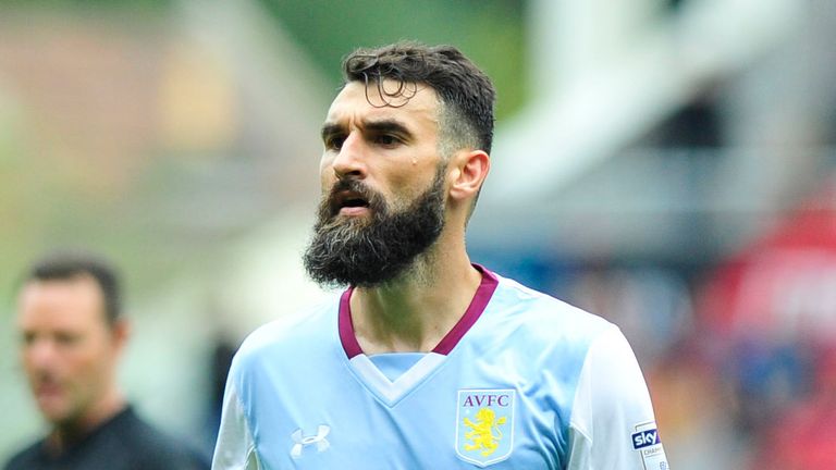 Aston Villa's Mile Jedinak during the Sky Bet Championship match at Ashton Gate, Bristol.