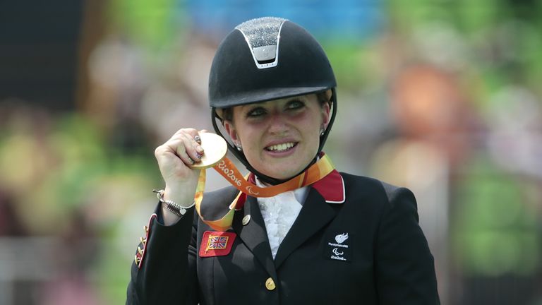 Natasha Baker was crowned Equestrian dressage champion on Thursday