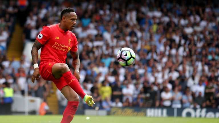 Liverpool's English defender Nathaniel Clyne controls the ball during the English Premier League football match between Tottenham Hotspur and Liverpool at 