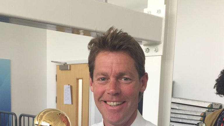 Nick Knight with the Champions Trophy