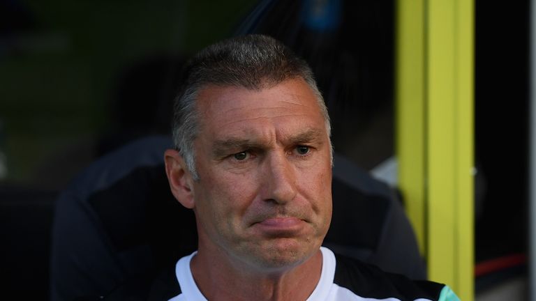 BURTON-UPON-TRENT, ENGLAND - AUGUST 26:  Derby manager Nigel Pearson during the Sky Bet Championship match between Burton Albion and Derby County at Pirell