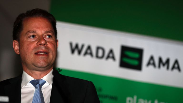 Olivier Niggli, Chief Operating Officer and General Counsel speaks during the 2016 World Anti-Doping Agency (WADA) media symposium at Lord's cricket ground