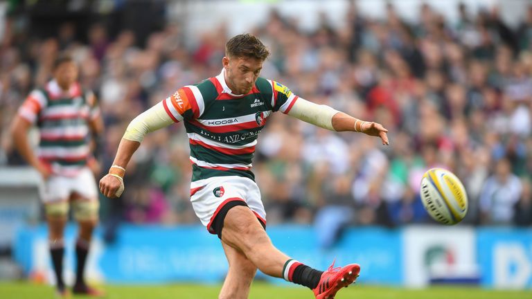 2016 SEPTEMBER: Owen Williams of Leicester Tigers in action during the Aviva Premiership match between Leicester Tigers and Bath at Welford Road