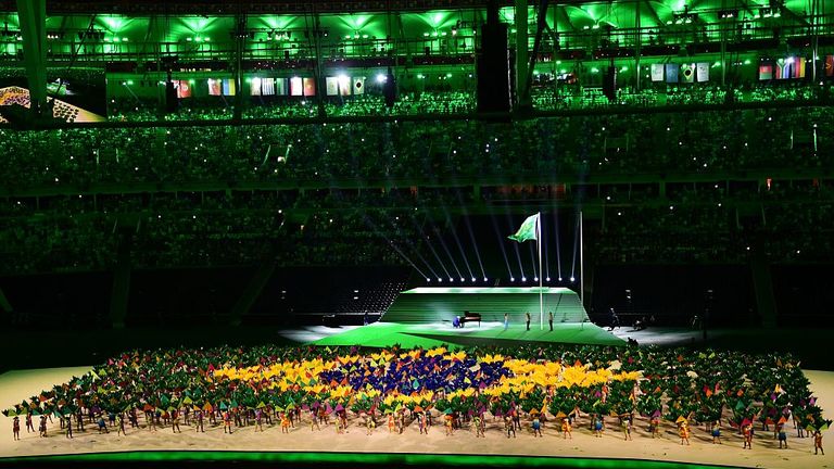 Opening ceremony of the Paralympic Games in Maracana stadium in Rio de Janeiro, on September 7, 2016.  