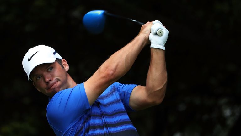 CARMEL, IN - SEPTEMBER 11:  Paul Casey of England hits his tee shot on the second hole during the final round of the BMW Championship at Crooked Stick Golf