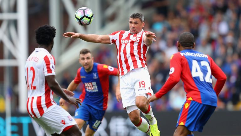 Jonathan Walters in action for Stoke City at Selhurst Park