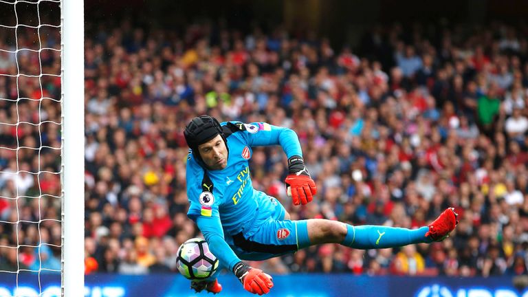 Petr Cech can't prevent a Dusan Tadic freekick rebounding off his back and into the net