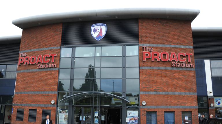 General view at the Proact Stadium, Chesterfield.