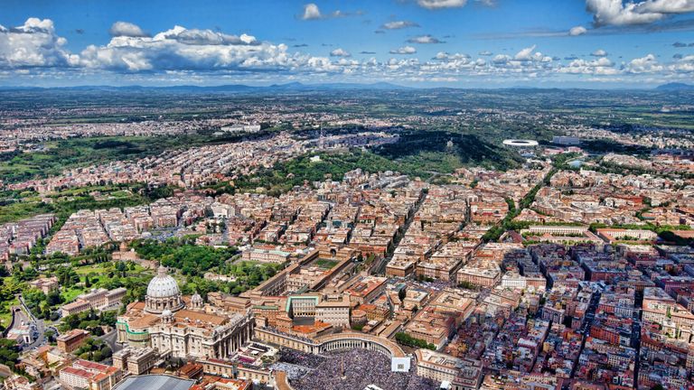 General aerial view of Rome