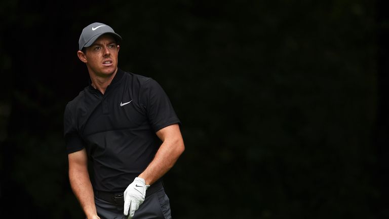 CARMEL, IN - SEPTEMBER 10:  Rory McIlroy of Northern Ireland hits his tee shot on the second hole during the third round of the BMW Championship at Crooked
