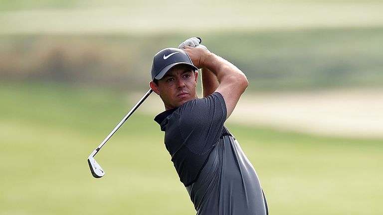 Rory McIlroy during a continution of the first round of the BMW Championship