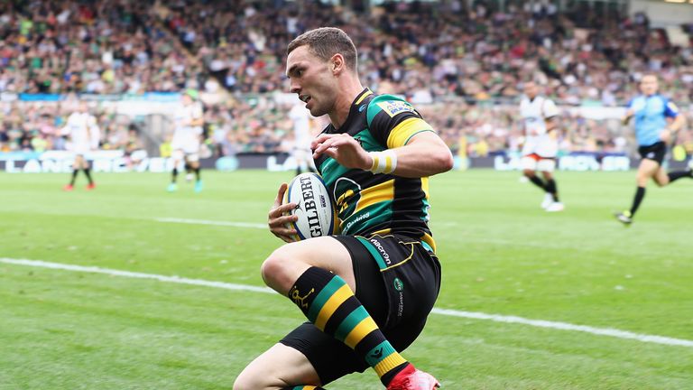 George North scores a try against Wasps