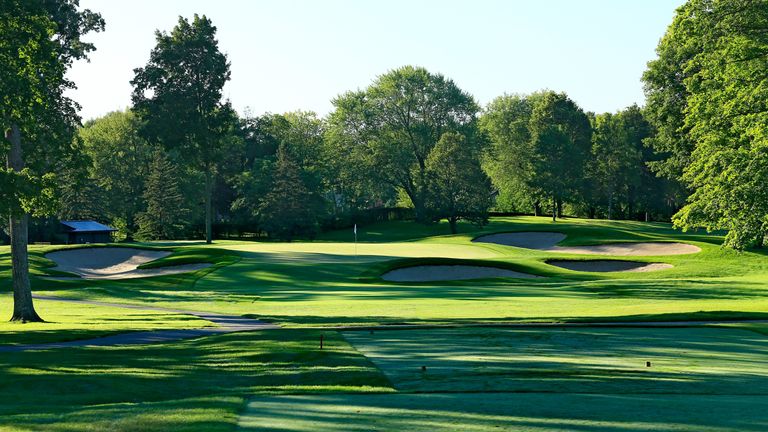 CHASKA, MN - AUGUST 11:  The 210 yards par 3, 4th hole at Hazeltine National Golf Club the host venue for the 2016 Ryder Cup Matches on August 11, 2015 in 