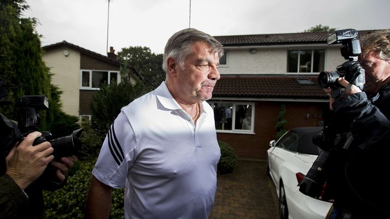 Sam Allardyce leaves his home the day after losing his job as England manager
