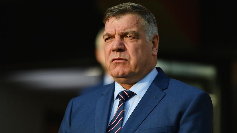 Sam Allardyce manager of England looks on prior to the 2018 FIFA World Cup Group F qualifying match between Slovakia and England
