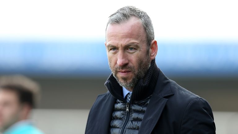 NORTHAMPTON, ENGLAND - MARCH 12:  Cambridge United manager Shaun Derry looks on during the Sky Bet League Two match between Northampton Town and Cambridge 