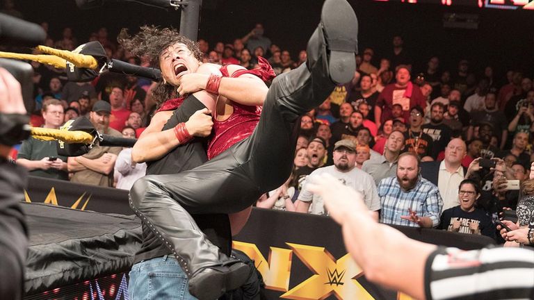 WWE NXT - Shinsuke Nakamura attacked by Samoa Joe