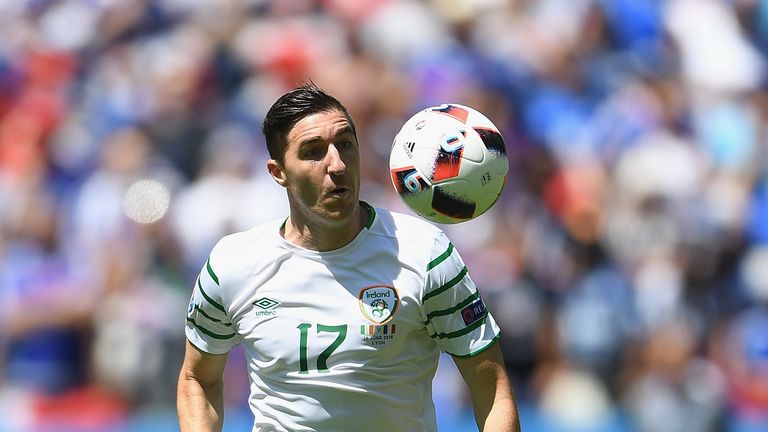 LYON, FRANCE - JUNE 26: Stephen Ward of Republic of Ireland in action during the UEFA Euro 2016 match between France and Republic of Ireland at Stade des L