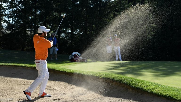 Andy Sullivan during the second round of the Omega European Masters