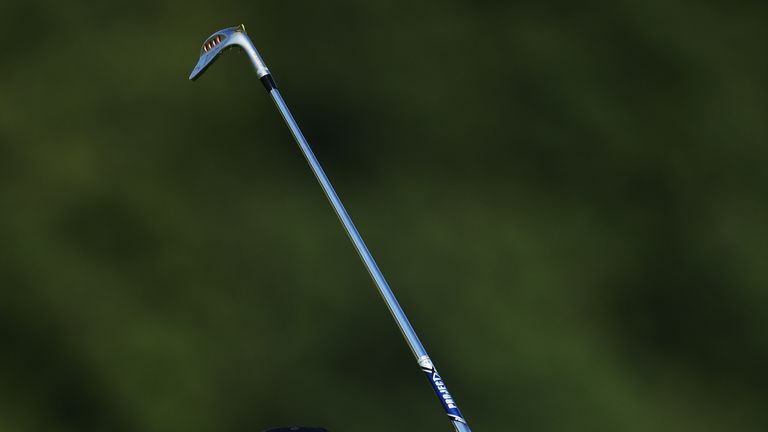 PASSAU, GERMANY - SEPTEMBER 22: Thomas Pieters of Belgium plays a shot during the first round of the Porsche European Open at Golf Resort Bad Griesbach on 