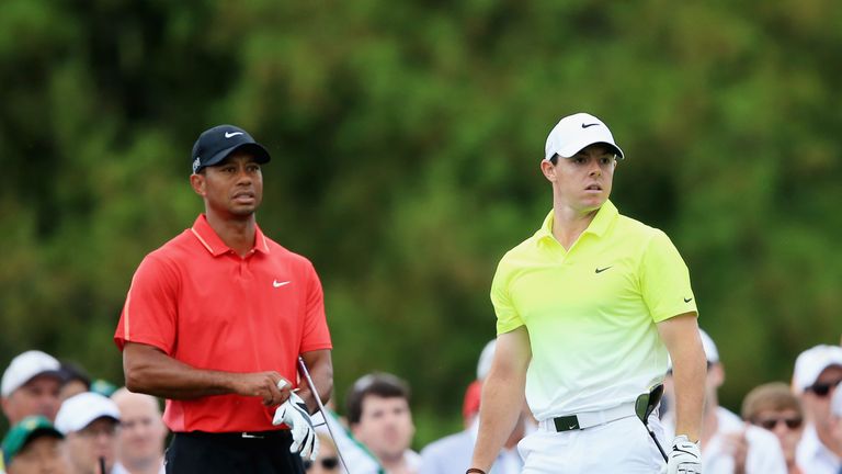 Woods played with Rory McIlroy in the final round of the Masters last year