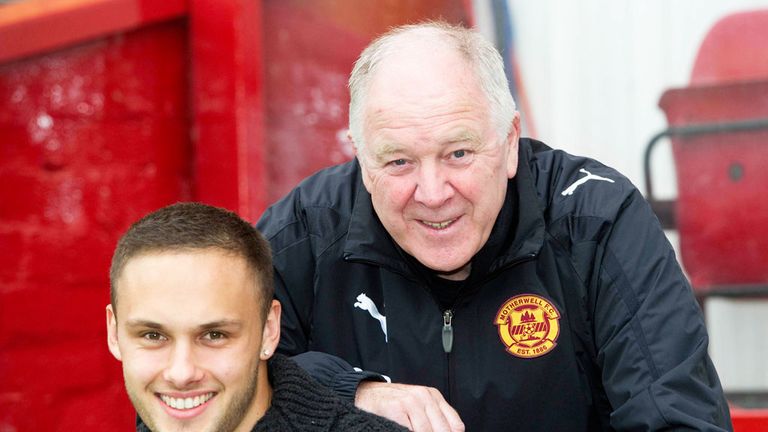 Tom Hateley with former Motherwell boss Craig Brown
