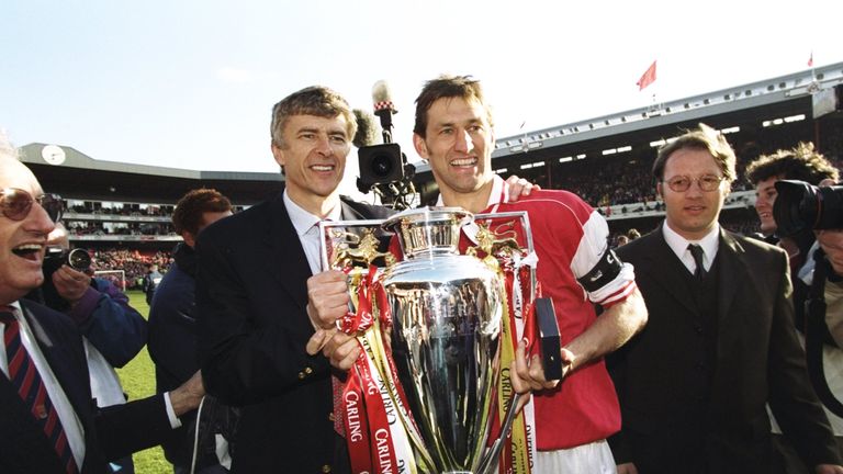 Tony Adams was a central figure in Arsene Wenger's first Premier League title win