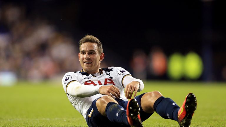 Tottenham Hotspur's Vincent Janssen reacts during the EFL Cup, Third Round match v Gillingham at White Hart Lane, London
