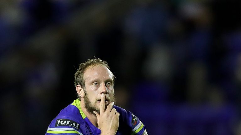 Warrington Wolves' Chris Hill shows his dejection after the game against Wigan Warriors