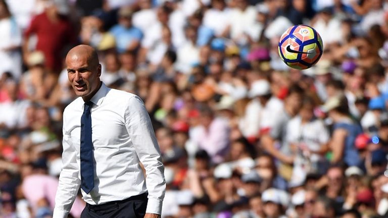 Real Madrid's coach Zinedine Zidane entered the history books.