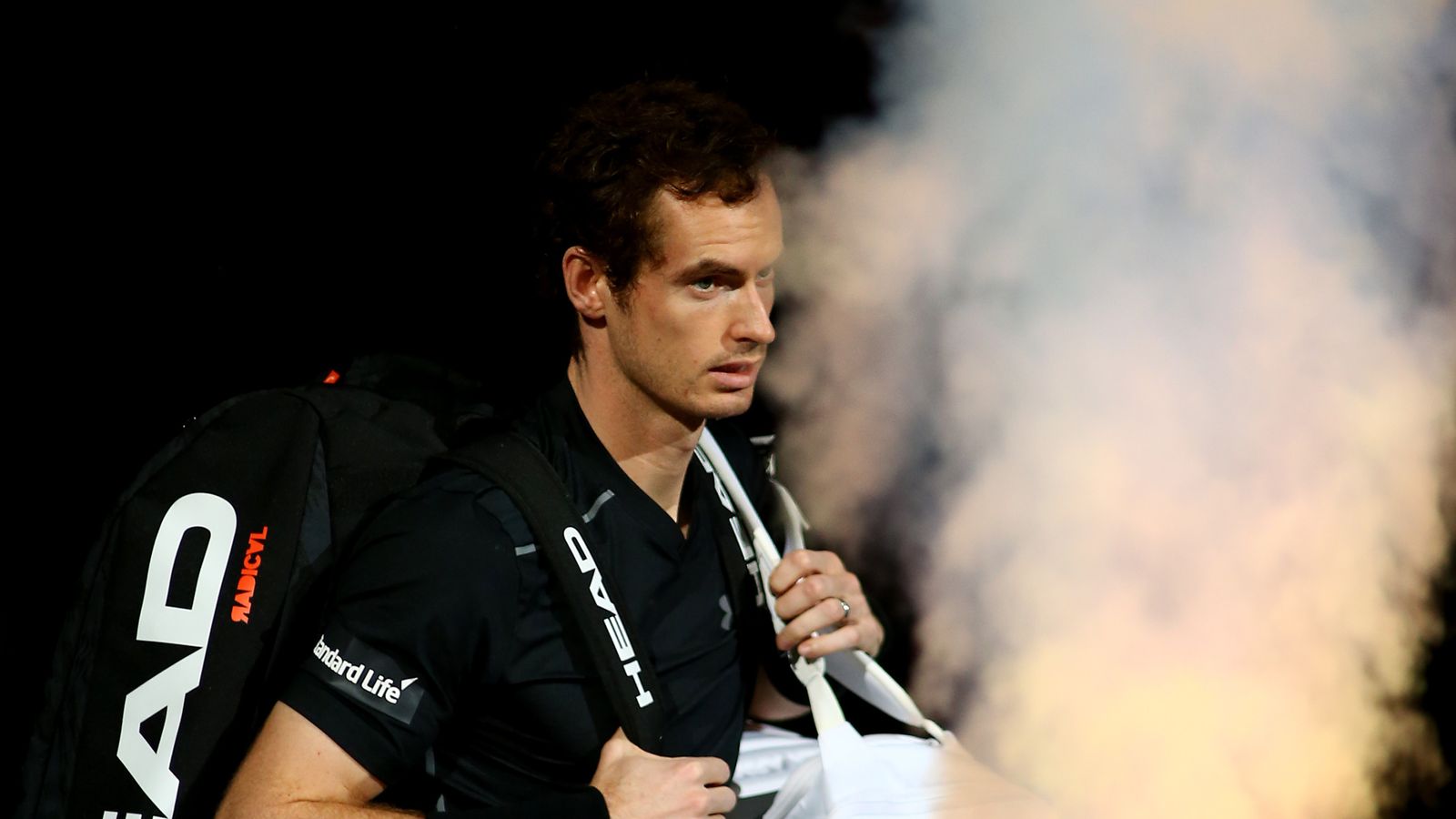 Andy Murray in action at the Erste Bank Open in Vienna ...