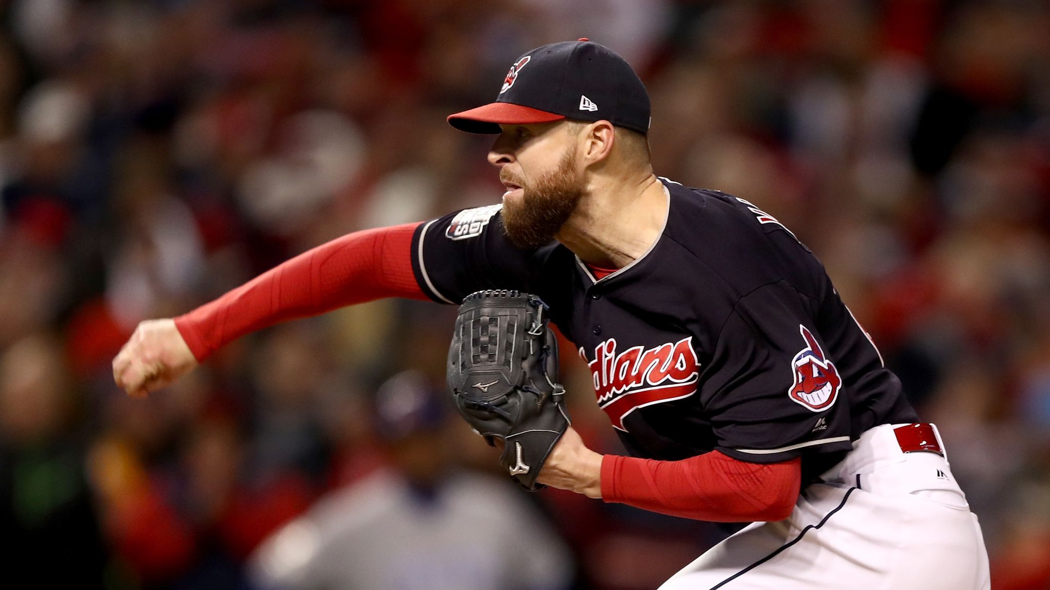 Corey Kluber leads Cleveland Indians to opening win over Chicago Cubs in World  Series, Baseball News