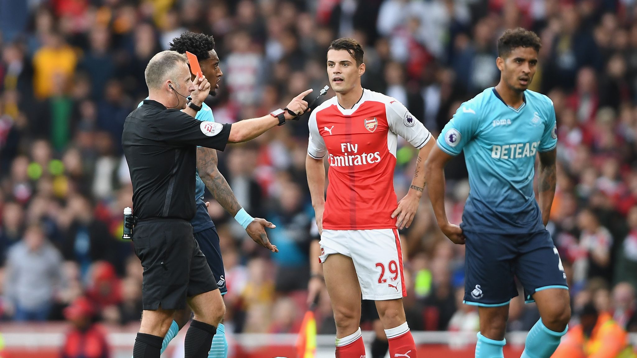 halv otte Marco Polo Ripples Ref Watch: Granit Xhaka deserved red card, says Dermot Gallagher | Football  News | Sky Sports
