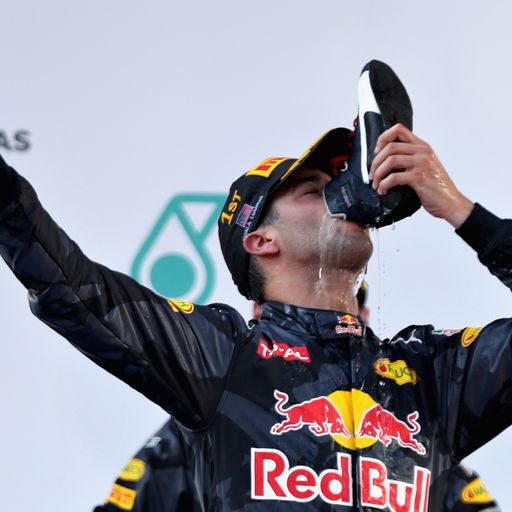 Ricciardo wins after Lewis blow-out