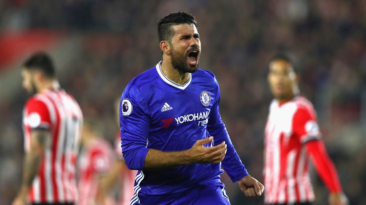 Diego Costa scored his eighth goal of the season against Southampton