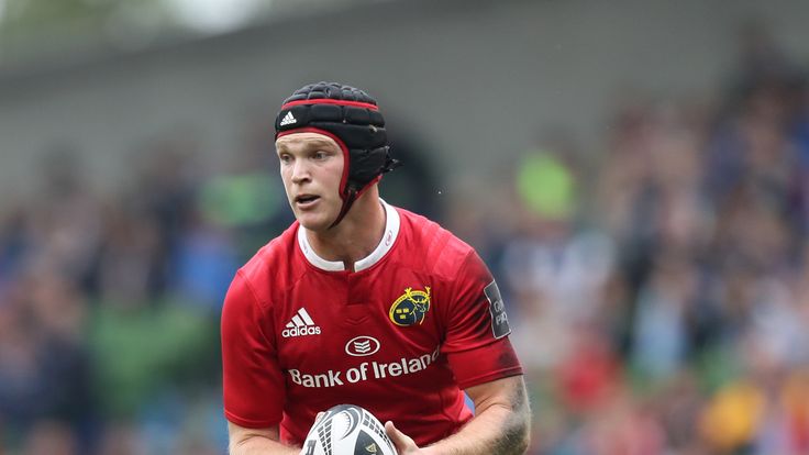 Guinness PRO12, The Aviva Stadium, Dublin, Ireland 8/10/2016.Leinster vs Munster.Munster...s Tyler Bleyendaal  