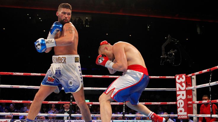 WORLD CHAMPIONSHIP BOXING.ECHO ARENA,LIVERPOOL.PIC;LAWRENCE LUSTIG.WBC WORLD CRUISERWEIGHT CHAMPIONSHIP @ 14ST 4LBS.TONY BELLEW V BJ FLORES