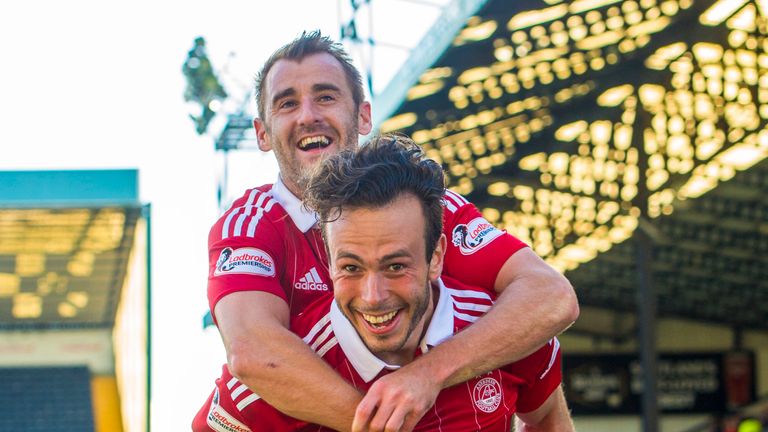Andrew Considine celebrates Aberdeen's crucial second