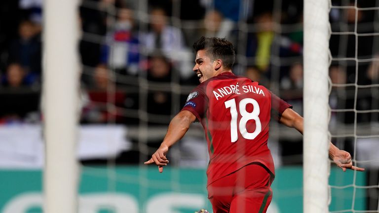 Andre Silva enjoys a great night for Portugal