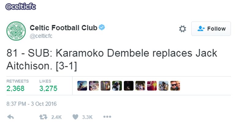 Karamoko Dembele's U20 debut attracted plenty of Twitter interest
