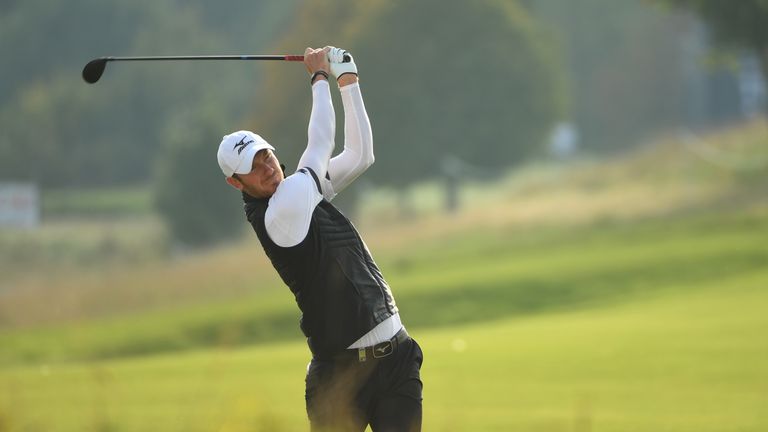 Chris Wood at the 18th on Friday