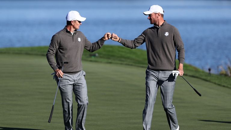 English pair Justin Rose and Chris Wood clinched a vital point for Europe