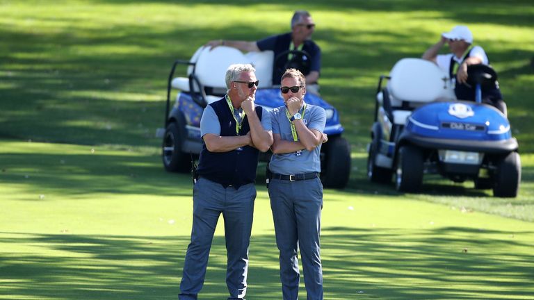 Europe team captain Darren Clarke and Europe vice captain Ian Poulter 