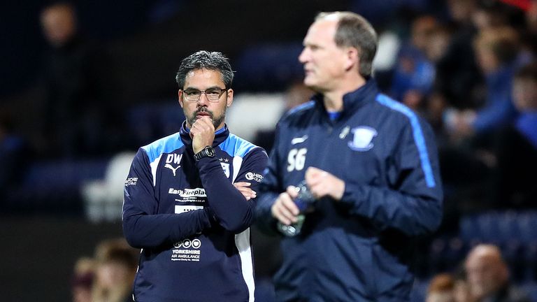 David Wagner and Simon Grayson watch the action