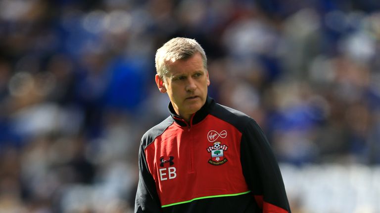 Southampton assistant manager Eric Black prior to kick off during the Premier League match at the King Power Stadium, Leicester