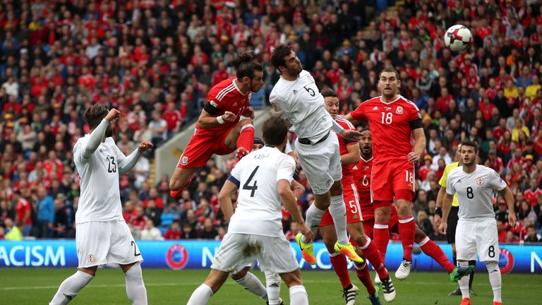 Wales' Gareth Bale opens the scoring