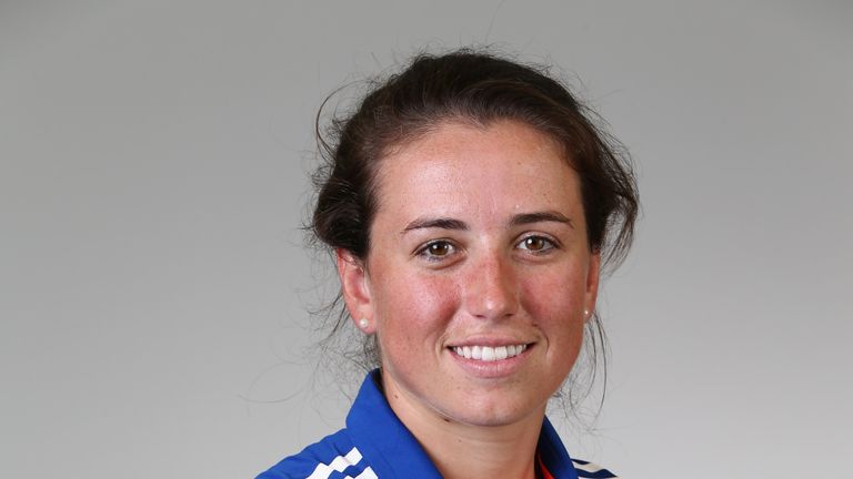LOUGHBOROUGH, ENGLAND - JULY 01:  Georgia Elwiss of England poses for a portrait at the National Cricket Performance Centre on July 1, 2015 in Loughborough
