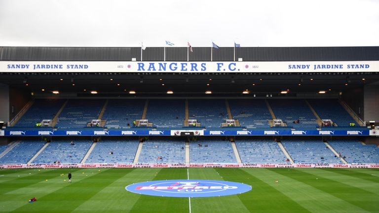 25/07/16 BETFRED CUP GROUP F . RANGERS v STRANRAER . IBROX - GLASGOW . Betfred branding