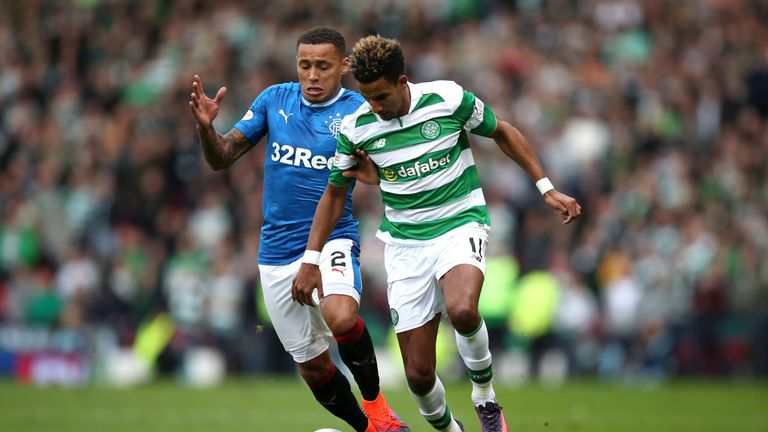 James Tavernier keeps track of Scott Sinclair